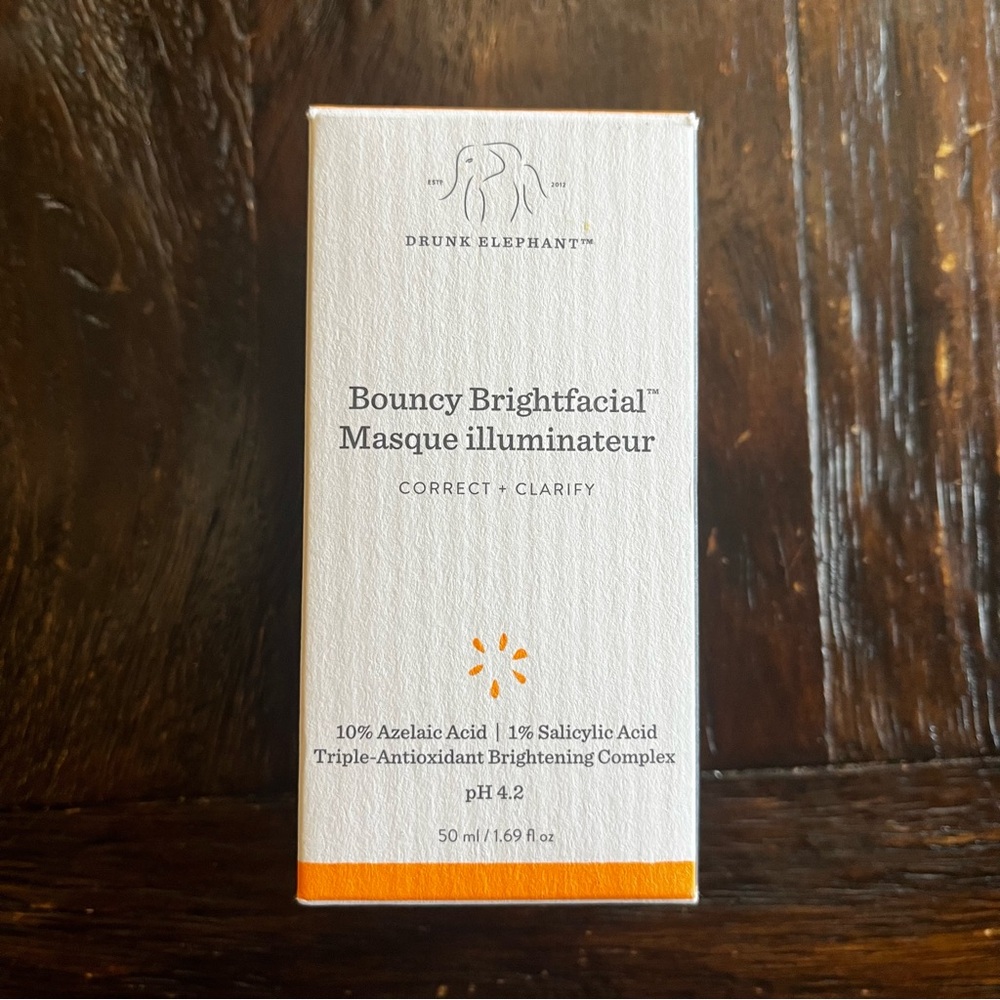 NEW Drunk Elephant - Bouncy Brightfacial Masque Illuminateur Correct + Clarify